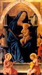 Мадонна с Младенцем и ангелами. Часть полиптиха из церкви Кармине в Пизе. Мазаччо