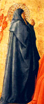 Богоматерь. Распятие. Фрагмент. Часть полиптиха из церкви Кармине в Пизе. Мазаччо