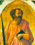 Святой Павел. Фрагмент. Часть полиптиха из церкви Кармине в Пизе. Мазаччо