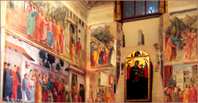 Фрески капеллы Бранкаччи. Росписи левой и алтарной стен. Мазолино, Мазаччо, Филиппино Липпи. 