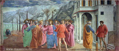 Чудо со статиром. Фрески капеллы Бранкаччи. Мазаччо / www.Masaccio.ru