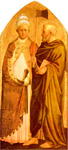 Папа Либериус (или, возможно, Григорий) и Св. Матфей. Мазаччо, Мазолино